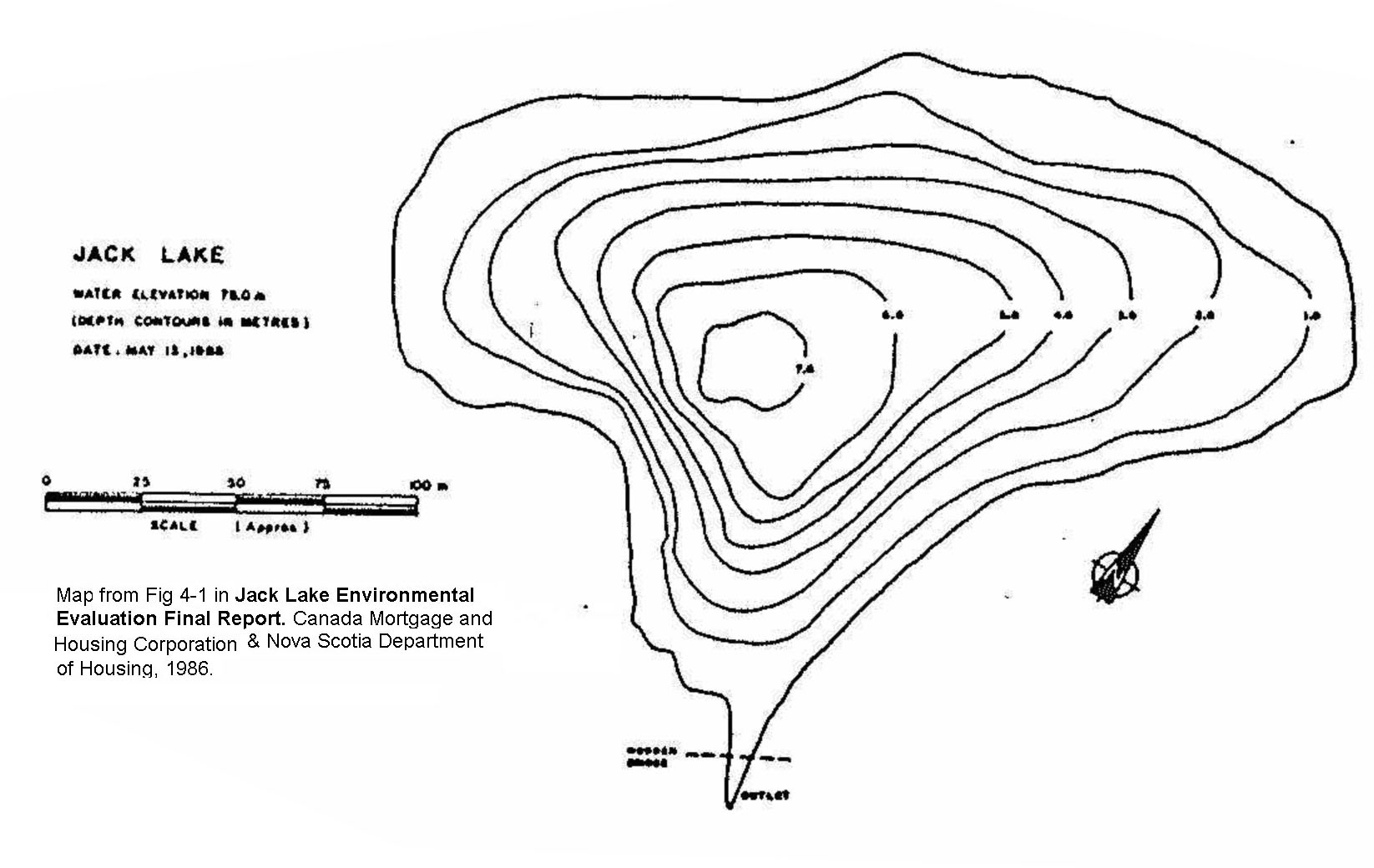 Elevation Contours and Lake Bathymetry