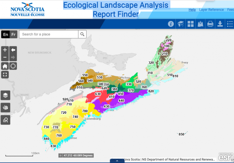Maps | On the state of Triad Forest Management in Nova Scotia