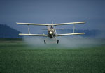 Aerial application of pesticides